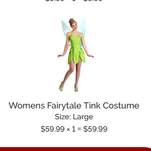 Women’s Large Tinkerbell costume